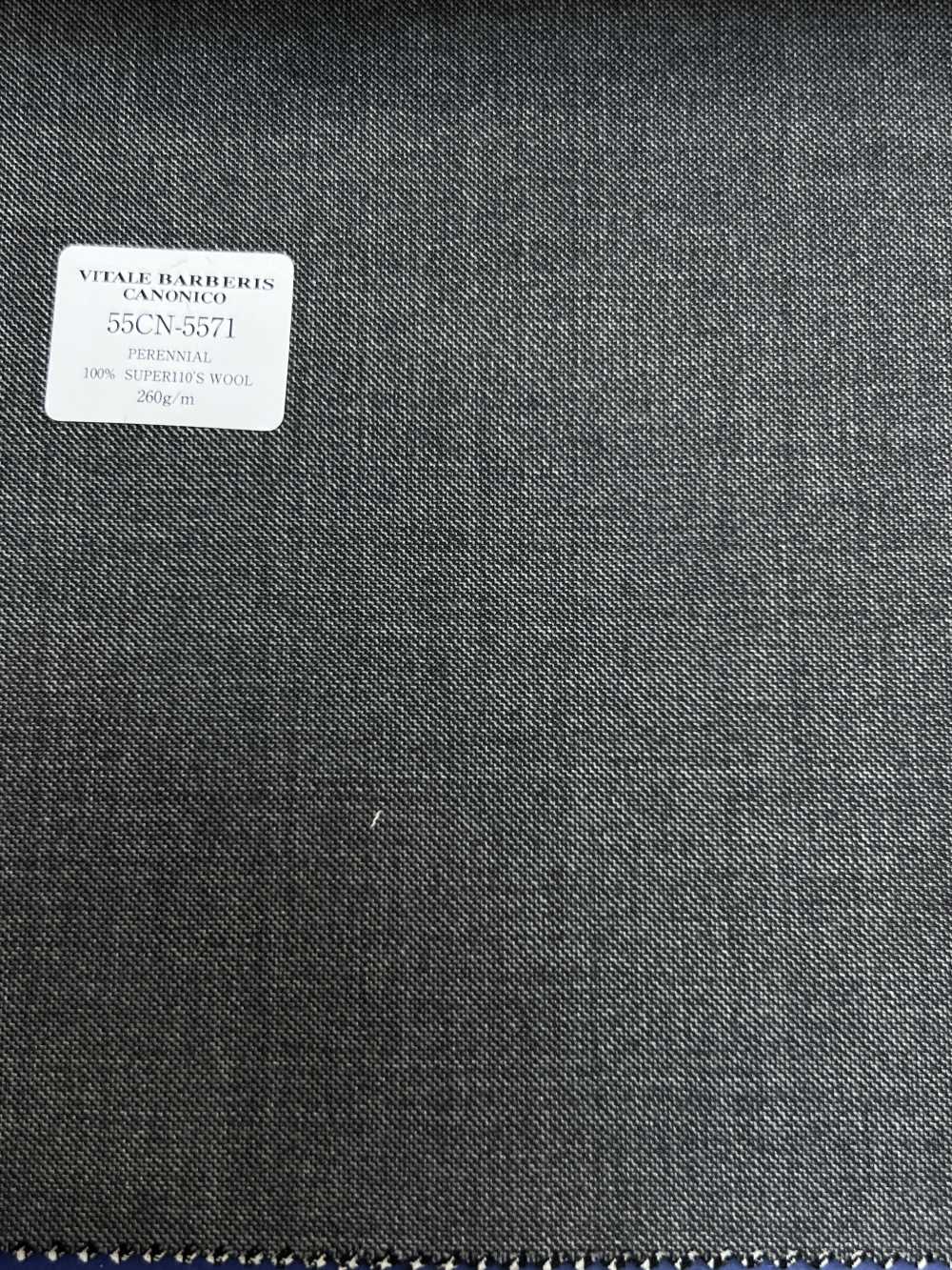 55CN5571 CANONICO PERENNIAL SUPER110'S Xám Vải Trơn Không Hoạ Tiết CANONICO