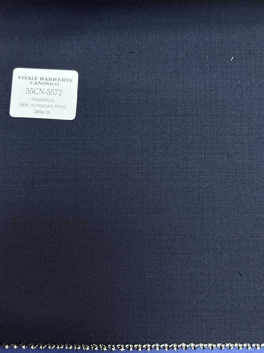 55CN5572 CANONICO PERENNIAL SUPER110'S Navy Vải Trơn Không Hoạ Tiết CANONICO