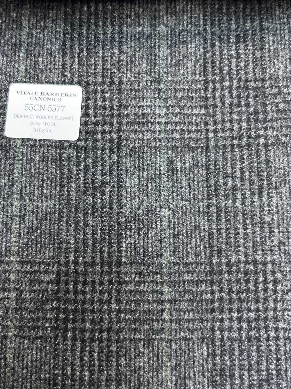55CN5577 CANONICO GỐC VẢI LEN FLANNEL MÀU XÁM GLEN Kẻ Caro[Vải] CANONICO