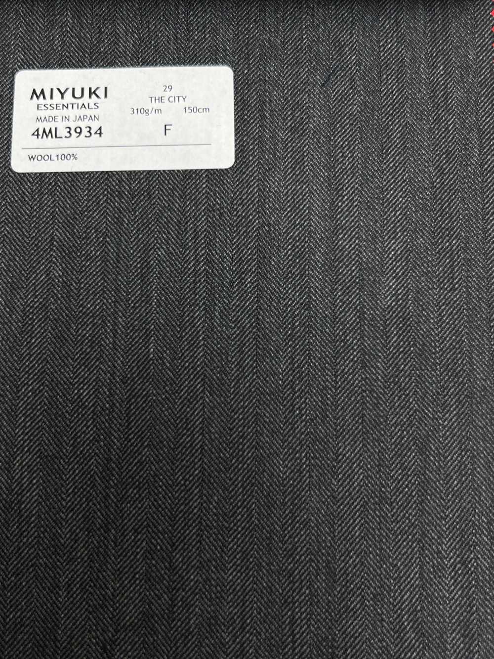 4ML3934 25AW THE CITY Dệt Xương Cá Màu Xám Than[Vải] Miyuki Keori (Miyuki)