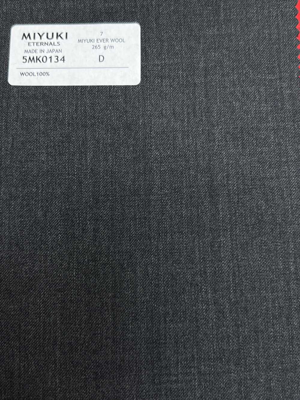 5MK0134 MIYUKI EVER WOOL (Miyuki Everwool) Vải Trơn Không Hoạ Tiết Xám Trơn Miyuki Keori (Miyuki)