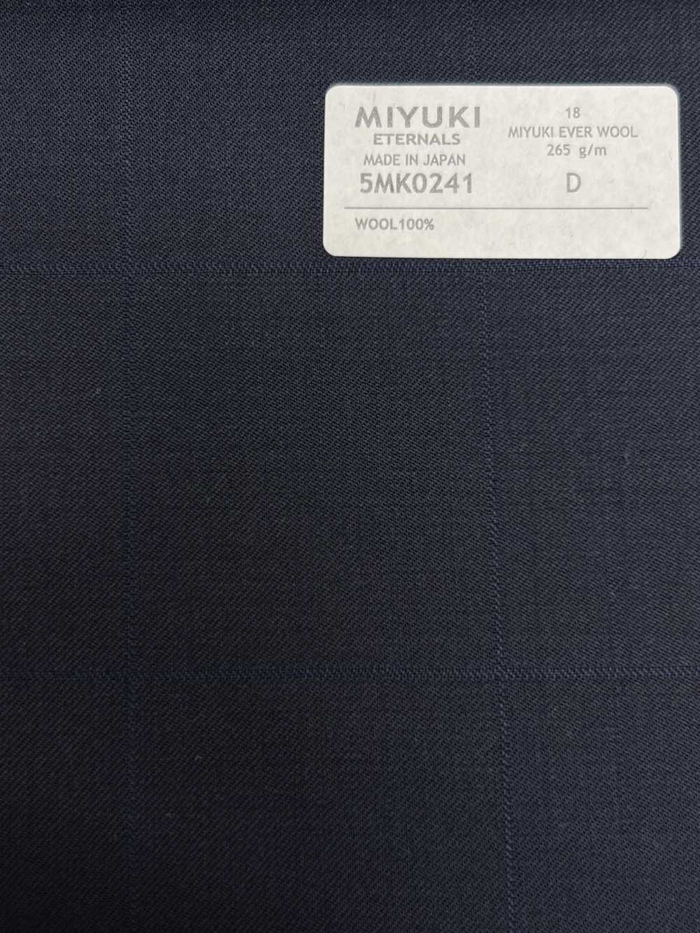 5MK0241 MIYUKI EVER WOOL Shadow Windowpane, Xanh Navy[Vải] Miyuki Keori (Miyuki)