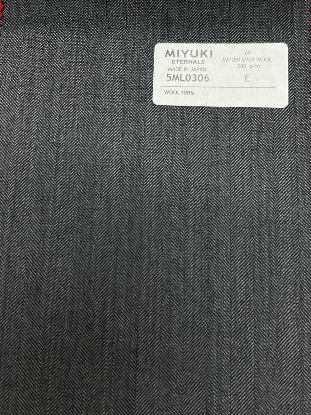 5ML0306 MIYUKI EVER WOOL (Miyuki Everwool) Dệt Xương Cá Xám Xương Cá[Vải] Miyuki Keori (Miyuki)