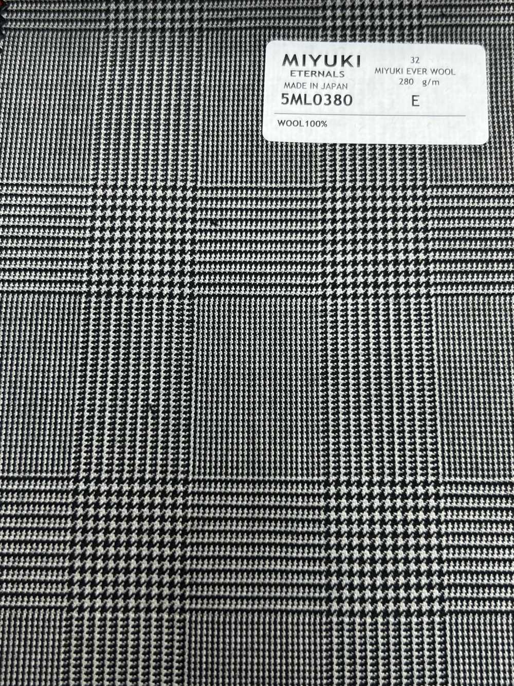 5ML0380 MIYUKI EVER WOOL Glen Kẻ Caro Gray[Vải] Miyuki Keori (Miyuki)