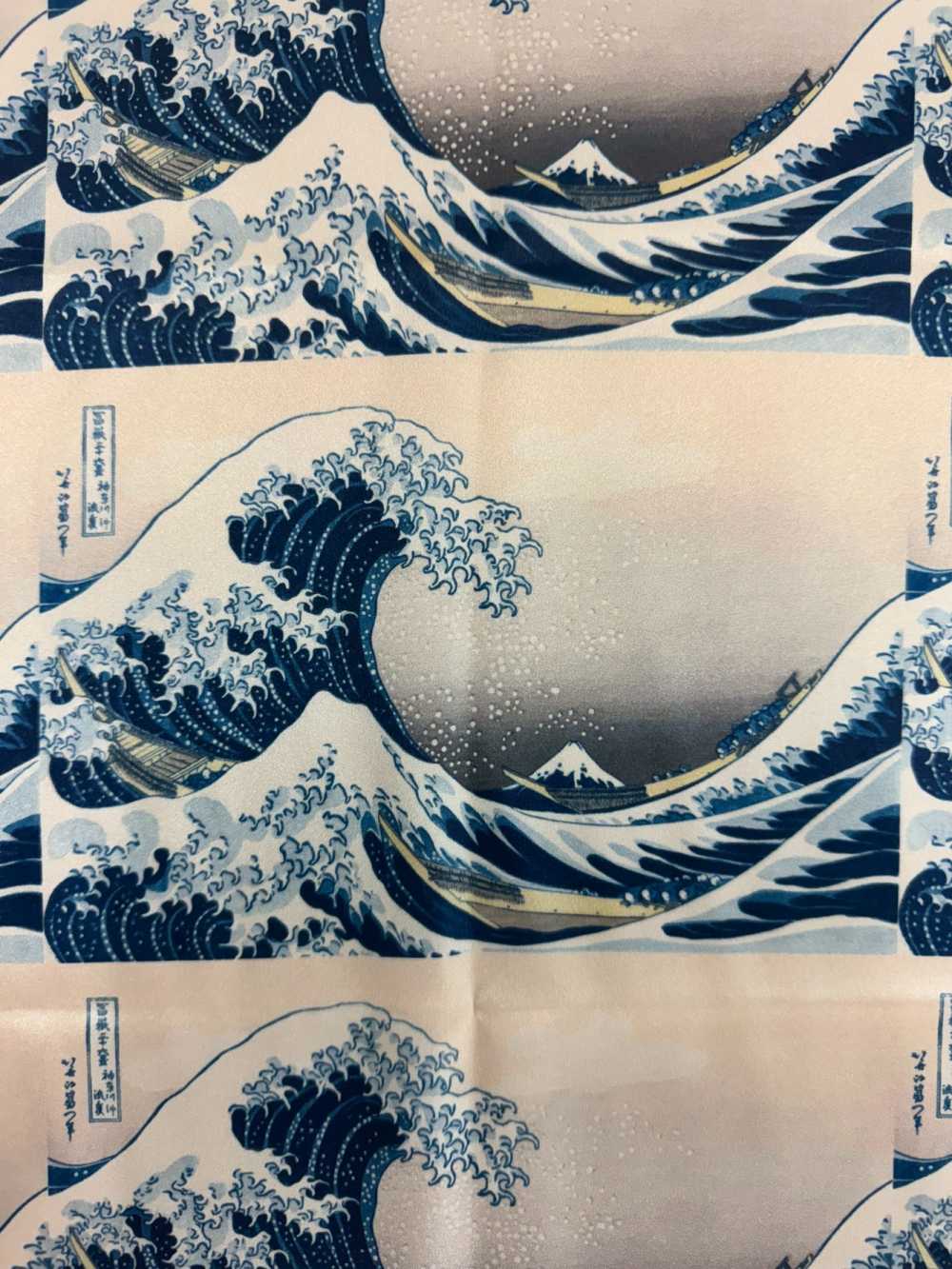 TPS3001 Mẫu Lặp Lại Vải Lót In Hình Katsushika Hokusai