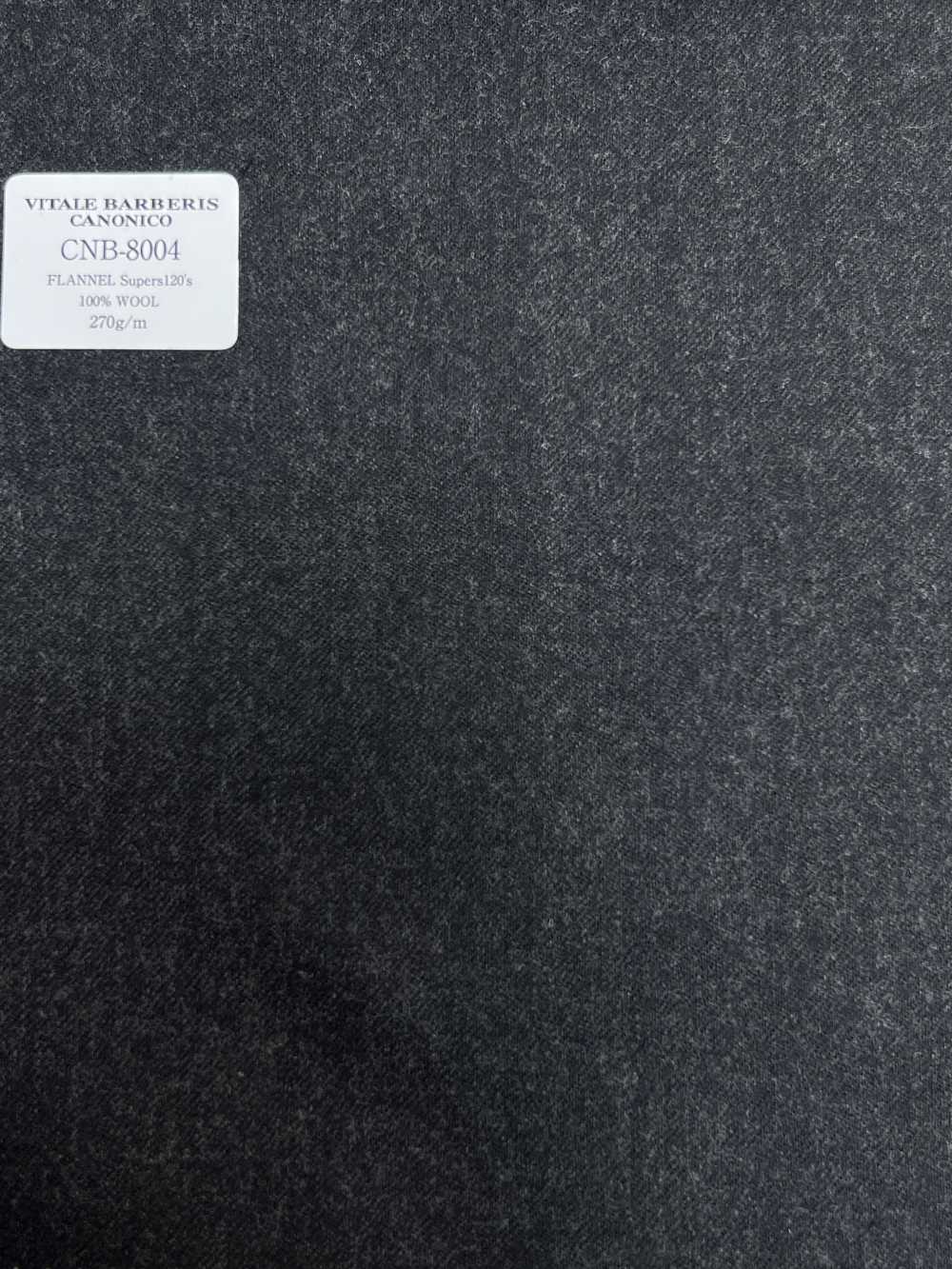 CNB8004 CANONICO Tiêu Chuẩn Flannel Super 120's Charcoal Vải Trơn Không Hoạ Tiết CANONICO