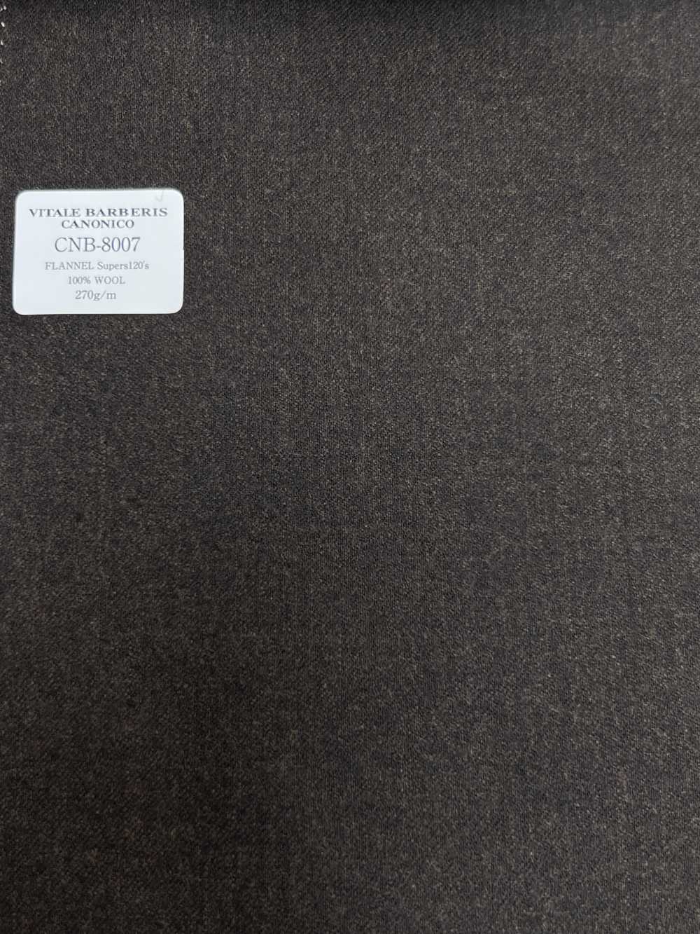 CNB8007 CANONICO Tiêu Chuẩn Flannel Super 120's Brown Vải Trơn Không Hoạ Tiết CANONICO