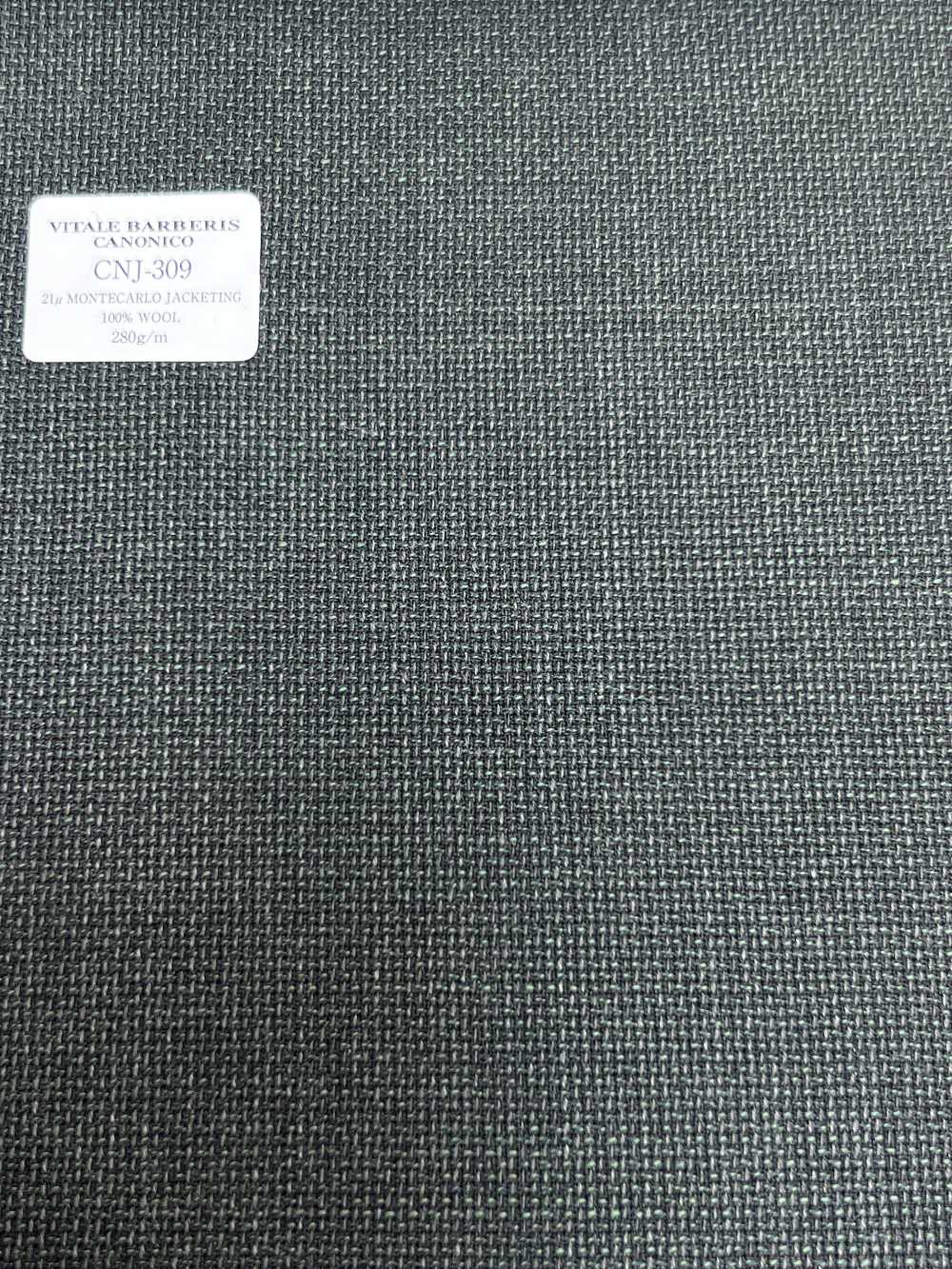 CNJ309 Áo Khoác CANONICO Tiêu Chuẩn 21μ Montecarlo Hopsack Xanh Vải Trơn Không Hoạ Tiết CANONICO