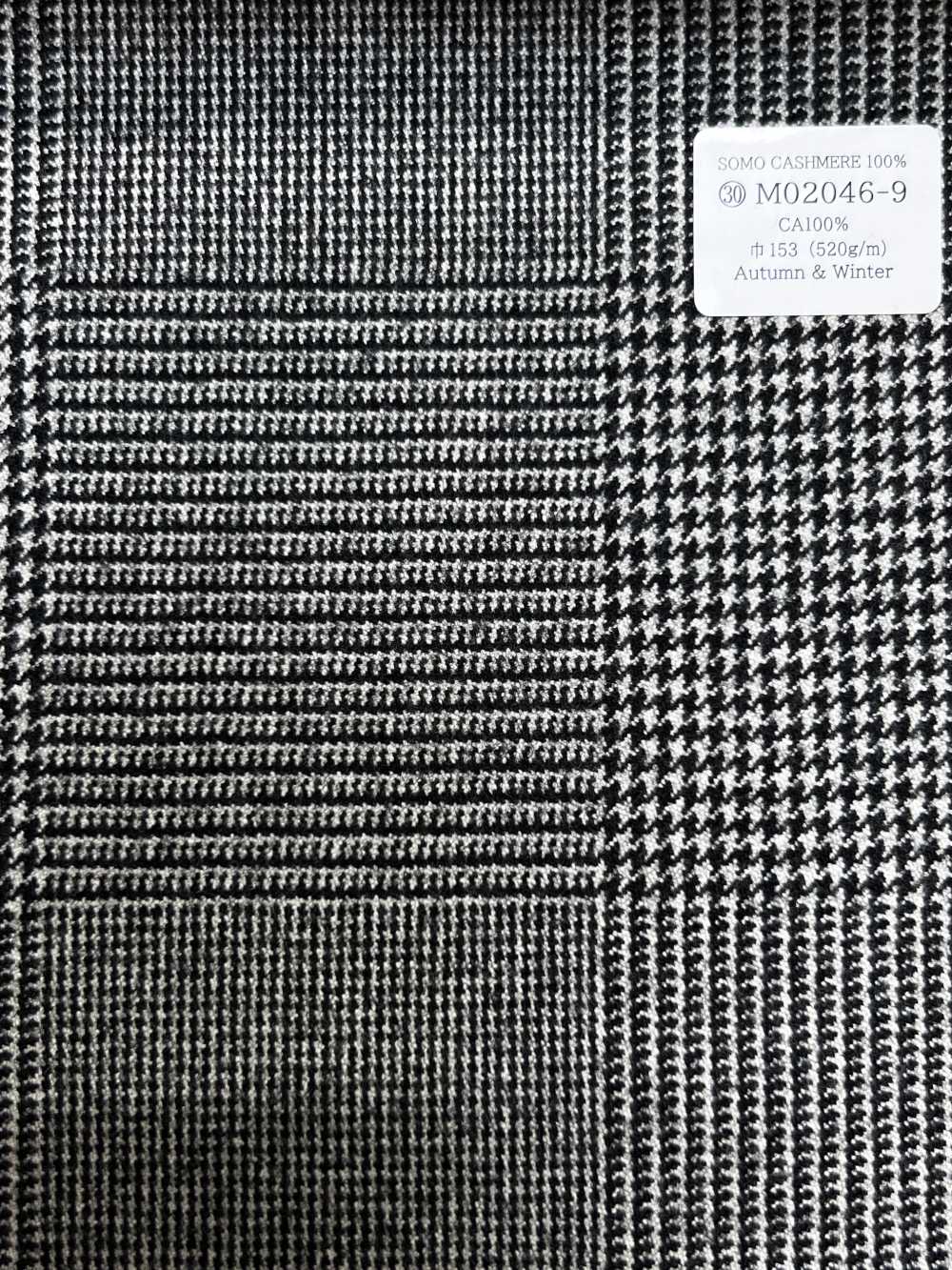 M02046-9 Dòng Sản Phẩm độc Quyền KUNISHIMA1850 【SOMO CASHMERE 100%】 Kẻ Caro Kẻ Caro Lớn đen Trắng[Vải] Công Ty TNHH Kunishima