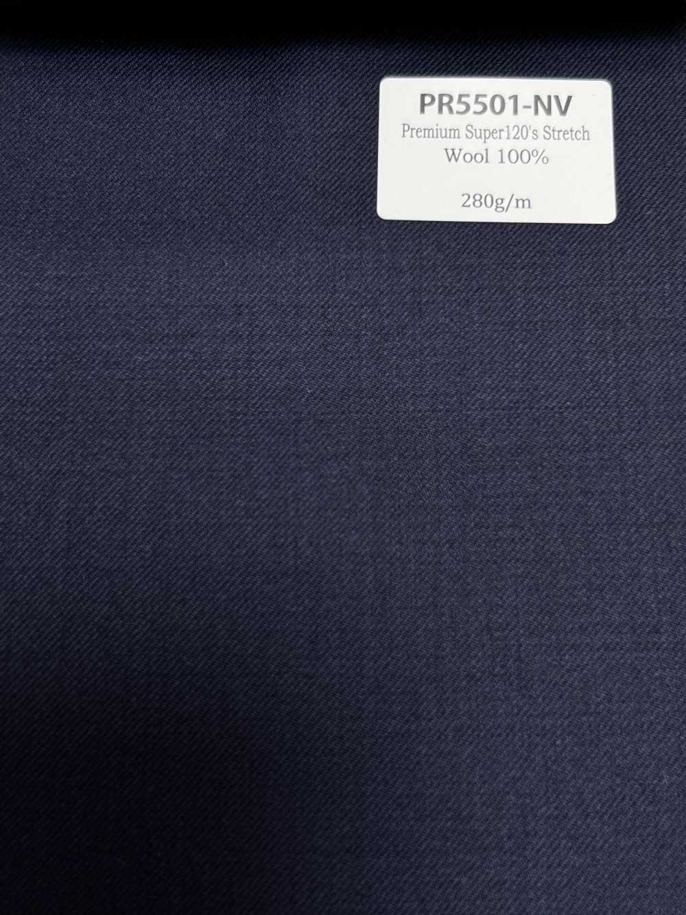 PR5501-NV Tiêu Chuẩn Premium Super120's Stretch Vải Trơn Không Hoạ Tiết Màu Xanh Navy Sản Xuất Tại Nhật Bản