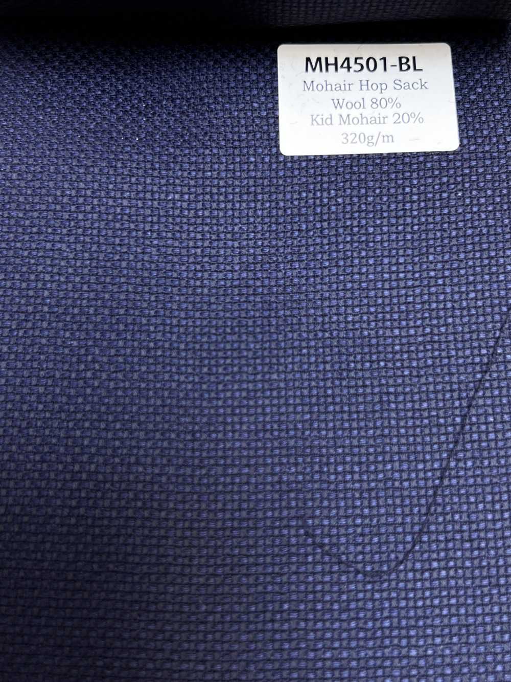 MH4501-BL Mẫu tiêu chuẩn sản xuất tại Nhật Mohair Hopsack xanh dương[Vải]