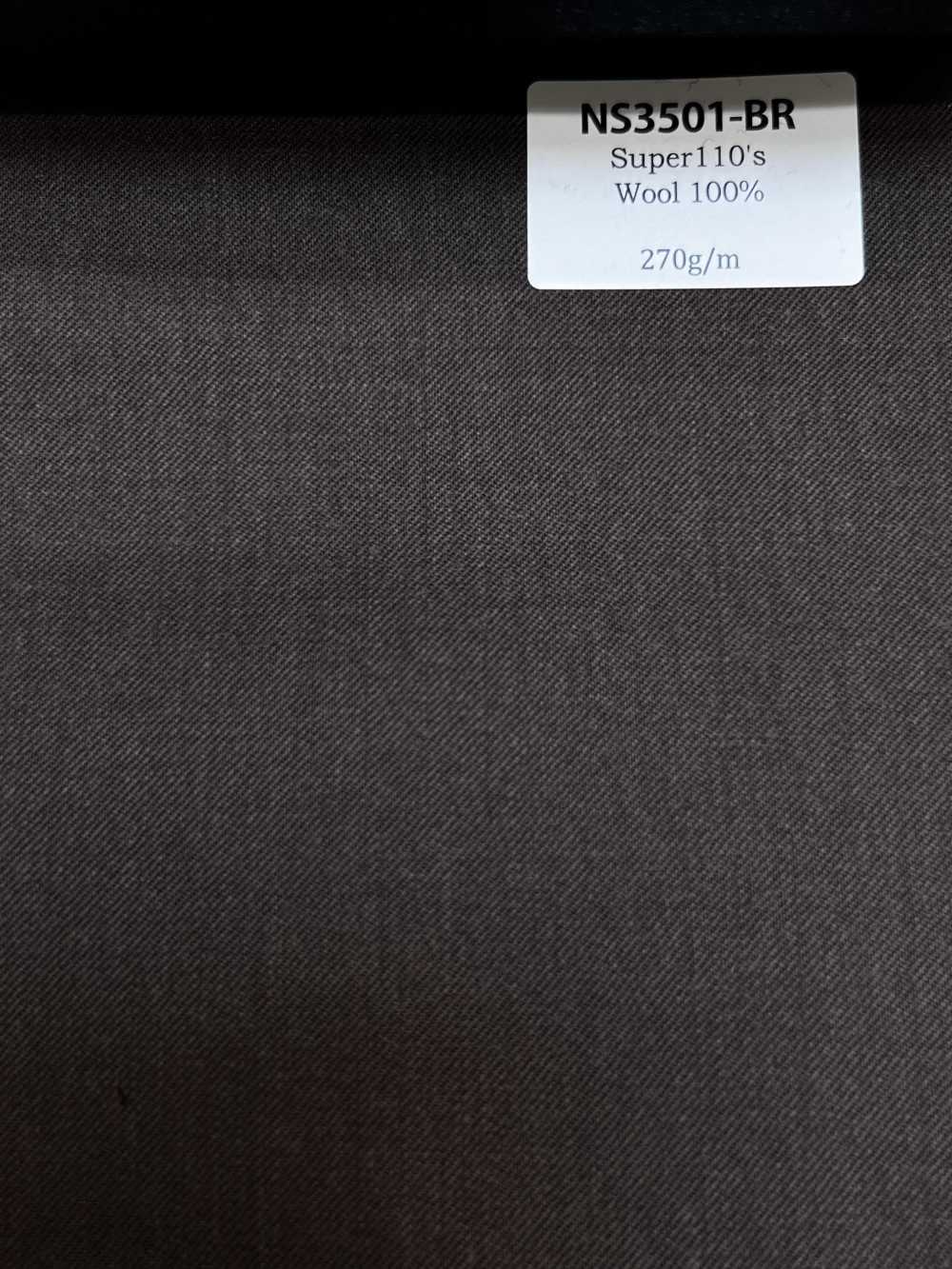 NS3501-BR Mẫu tiêu chuẩn, sản xuất tại Nhật Bản, wool co giãn Super110’s, nâu[Vải] Hosoi Shoji Co., Ltd.