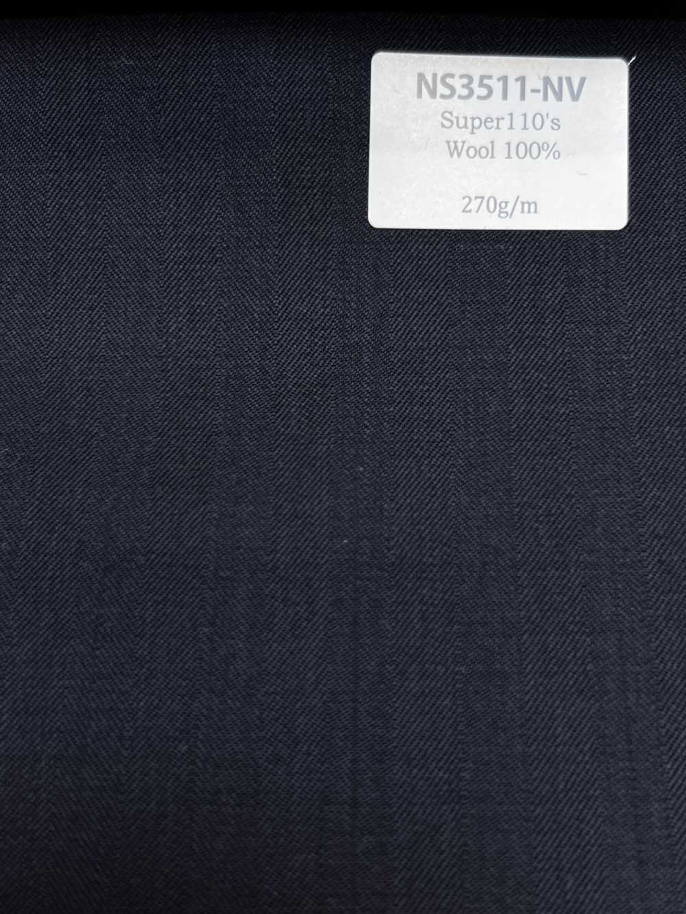NS3511-NV Hàng cơ bản, hàng sản xuất tại Nhật Bản Super110’s wool co giãn màu xanh navy[Vải] Hosoi Shoji Co., Ltd.