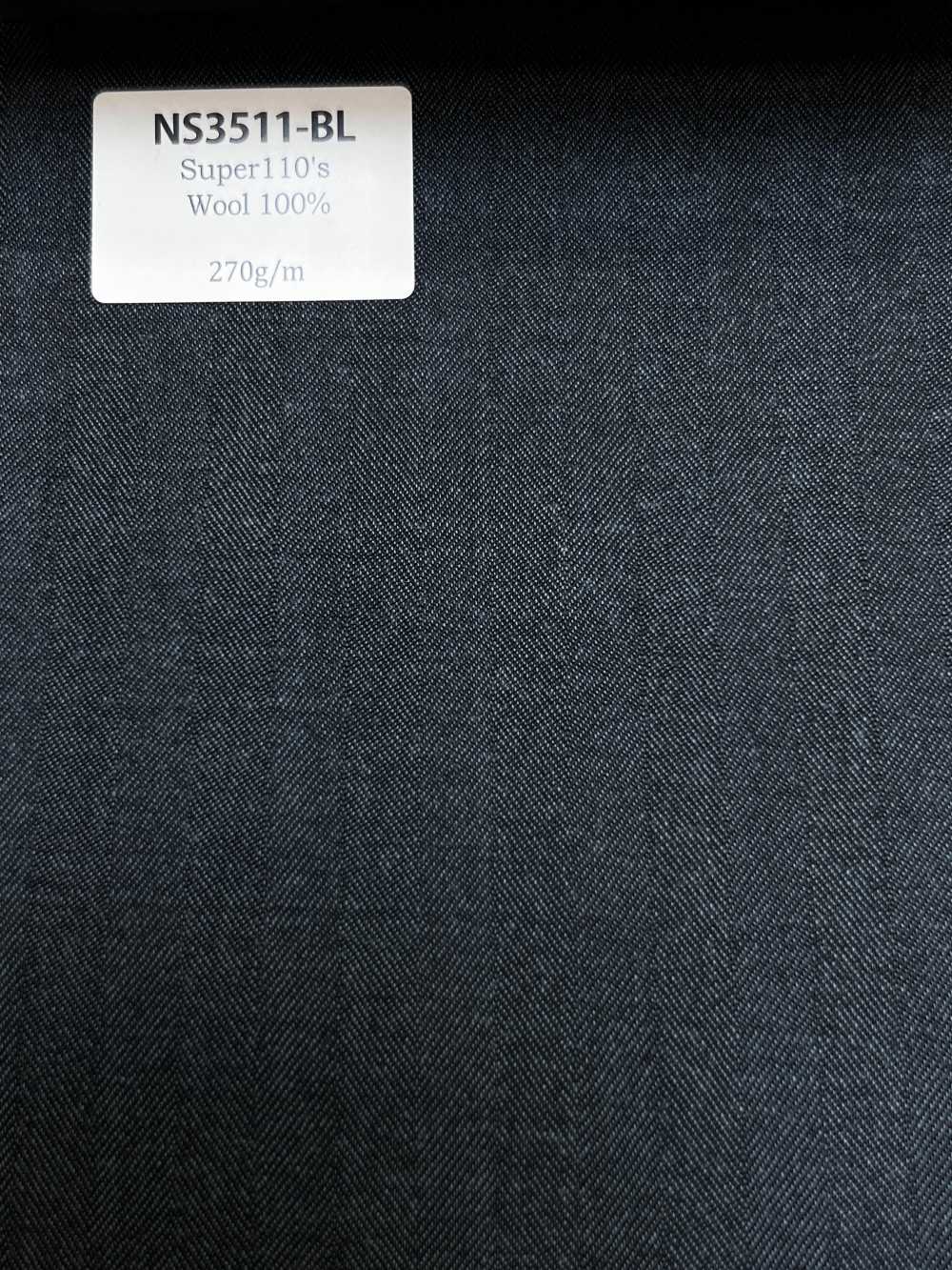 NS3511-BL Dòng tiêu chuẩn  Vải wool co giãn Super110’s sản xuất tại Nhật màu xanh dương Hosoi Shoji Co., Ltd.