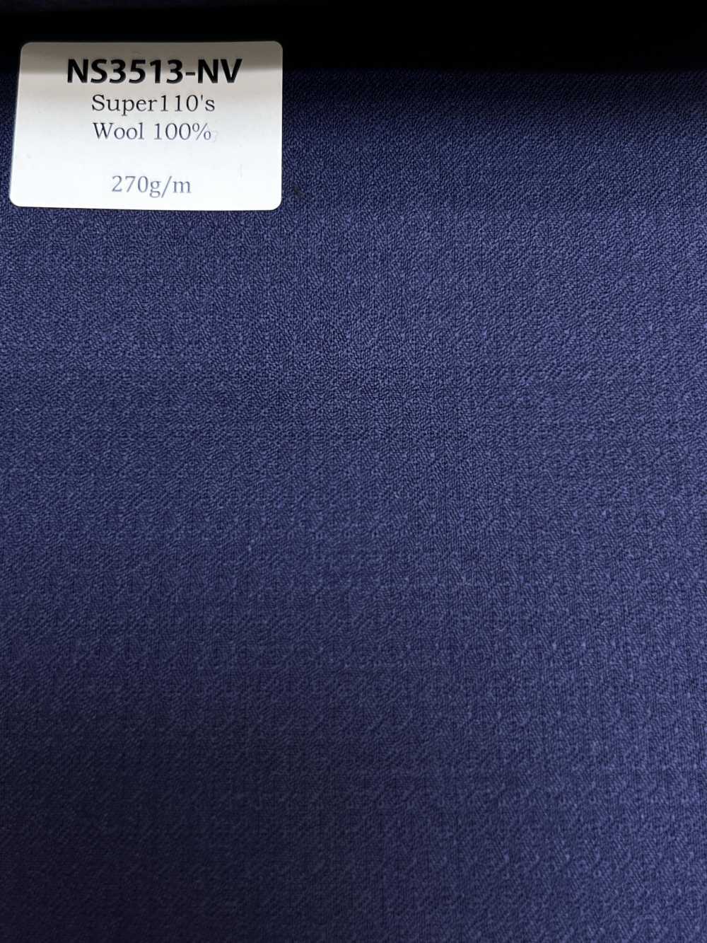 NS3513-NV Mẫu cơ bản vải len co giãn Super110’s sản xuất tại Nhật, xanh navy[Vải] Hosoi Shoji Co., Ltd.