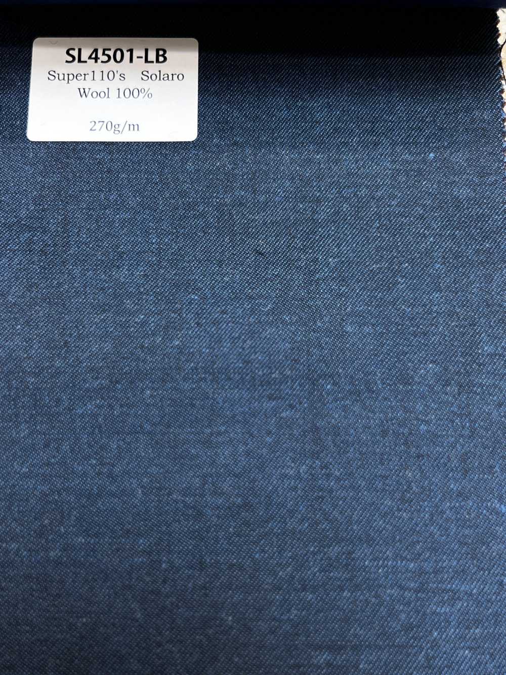 SL4501-LB Mẫu tiêu chuẩn nội địa Super110 sợi đơn wool ánh ngũ sắc co giãn màu xanh nhạt[Vải]