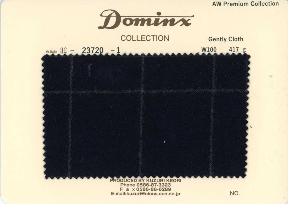 23720-1 Mẫu tiêu chuẩn GentlyCloth len 100% DOMINX (Dominks) Bộ sưu tập cao cấp đen[Vải] Vải Len Kuzuri (DOMINX)