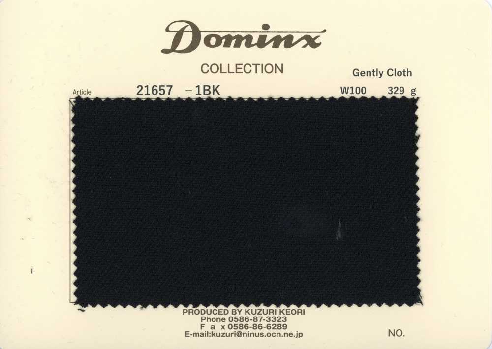 21657-1BK Dòng cơ bản Gently Cloth len 100% DOMINX Bộ sưu tập cao cấp màu đen[Vải] Vải Len Kuzuri (DOMINX)