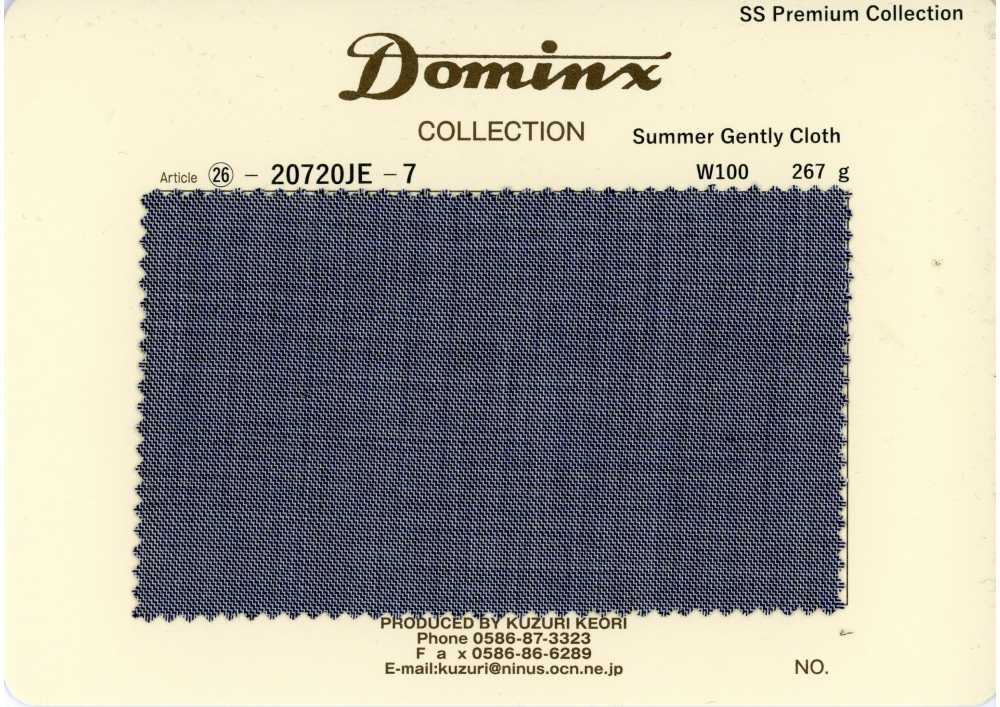 20720JE-7 Mẫu tiêu chuẩn SummerGentlyCloth len 100% DOMINX Bộ sưu tập cao cấp màu xám[Vải] Vải Len Kuzuri (DOMINX)