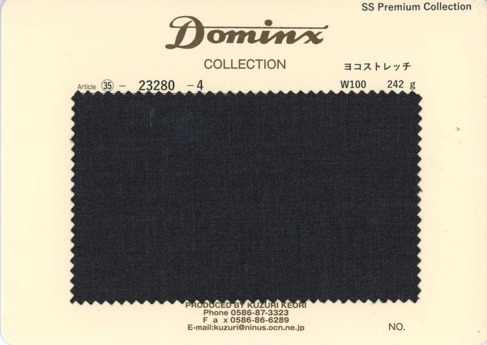 23280-4 Dòng cơ bản Pant Collection co giãn ngang len 100% DOMINX bộ sưu tập cao cấp xám than[Vải] Vải Len Kuzuri (DOMINX)
