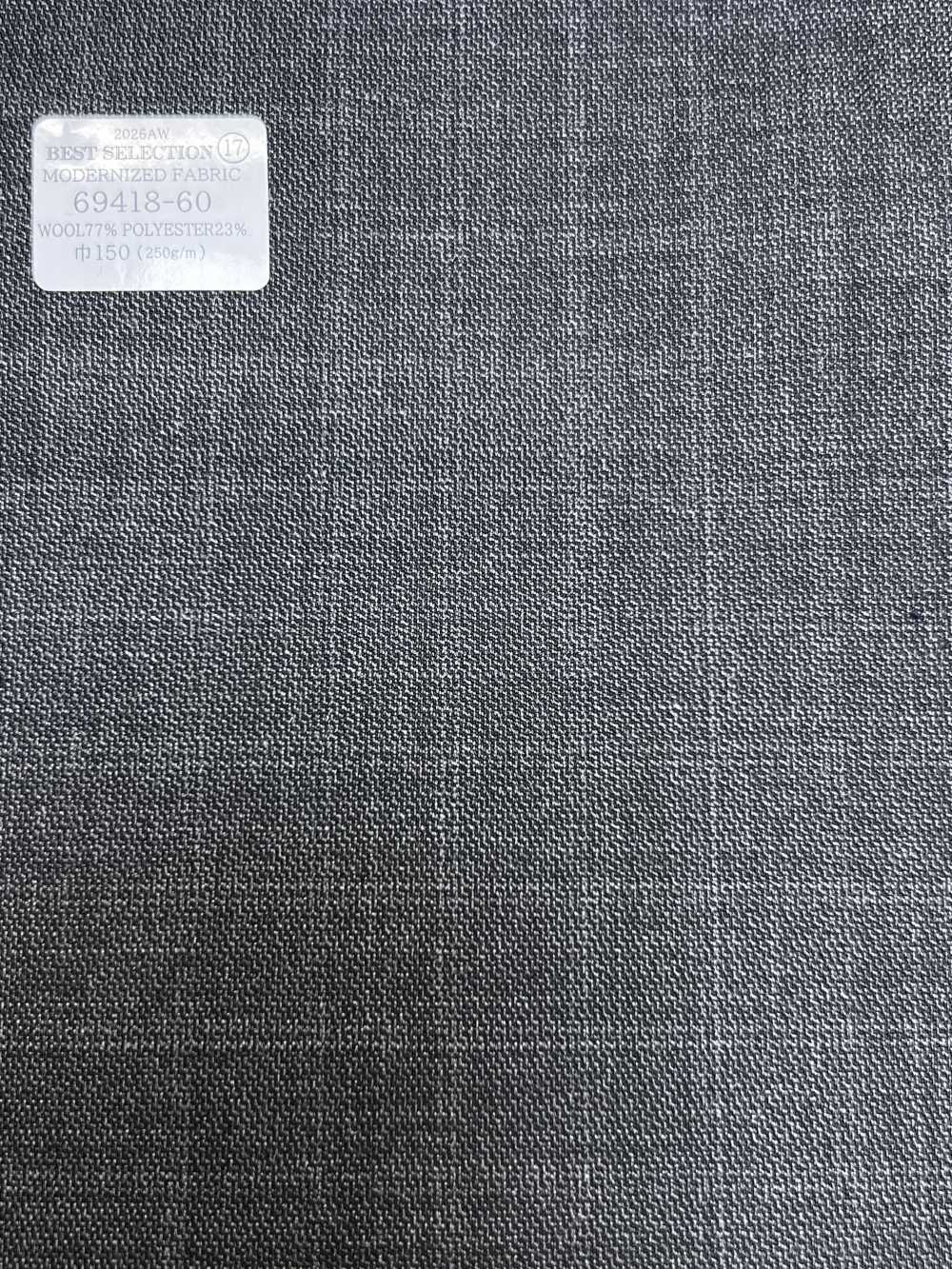 69418-60 26AW BESTSELECTION 【VẢI HIỆN ĐẠI HÓA】 Vải hiện đại hóa kẻ ô xám trung Công Ty TNHH Kunishima