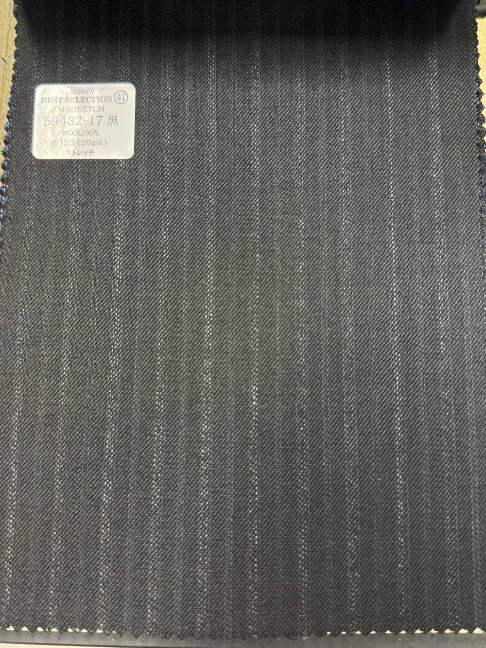 59432-17 26AW Tuyển Chọn Tốt Nhất 【N-STRETCH】 N-Stretch Màu đen Kẻ Sọc[Vải] Công Ty TNHH Kunishima