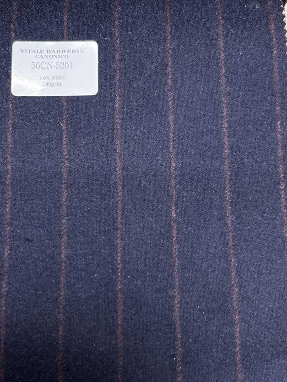 56CN5201 CANONICO ORIGINAL WOOLLEN FLANNEL xanh navy đậm/đỏ sọc[Vải] CANONICO