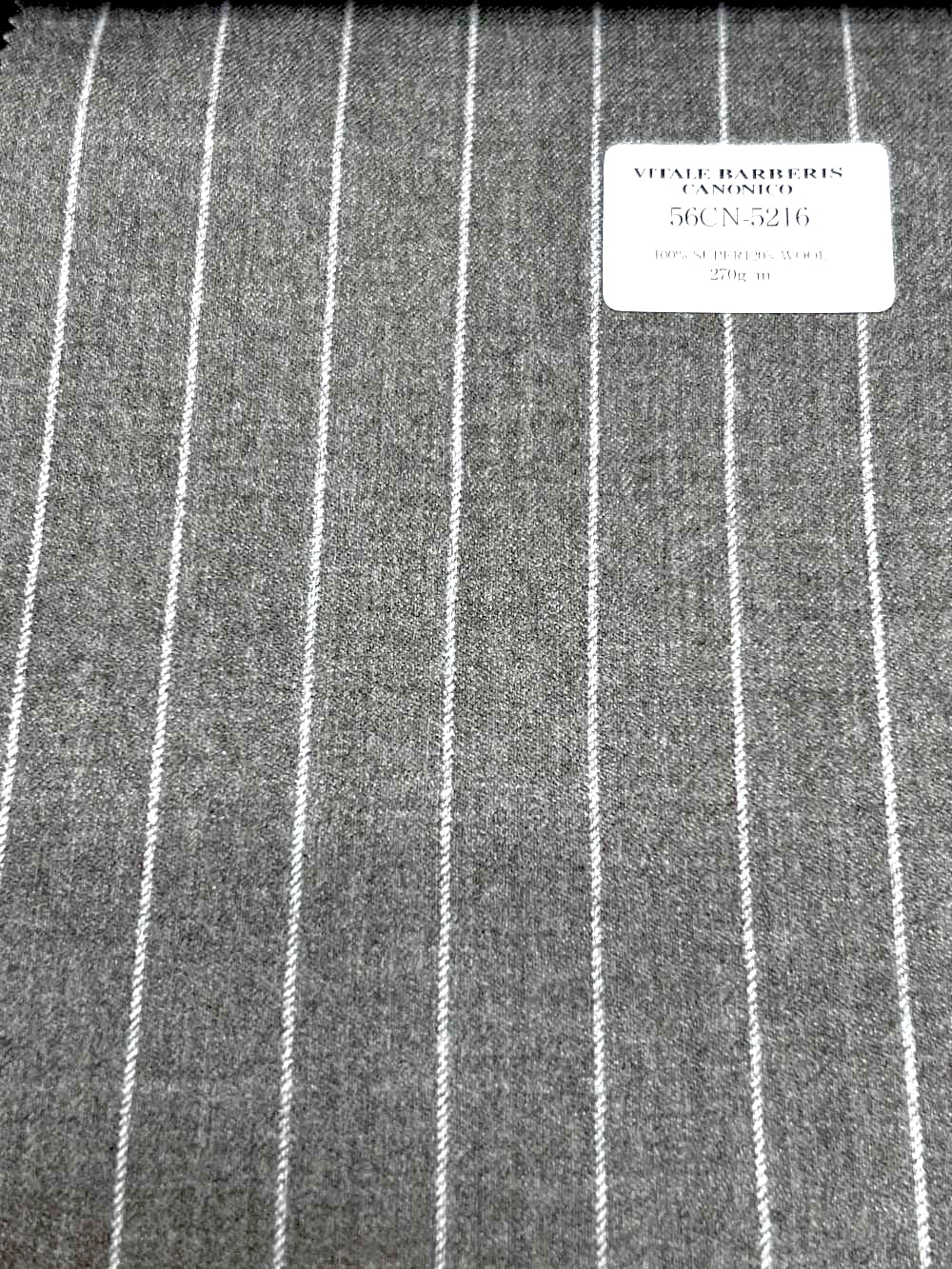 56CN5216 CANONICO Flannel cổ điển sọc be[Vải] CANONICO