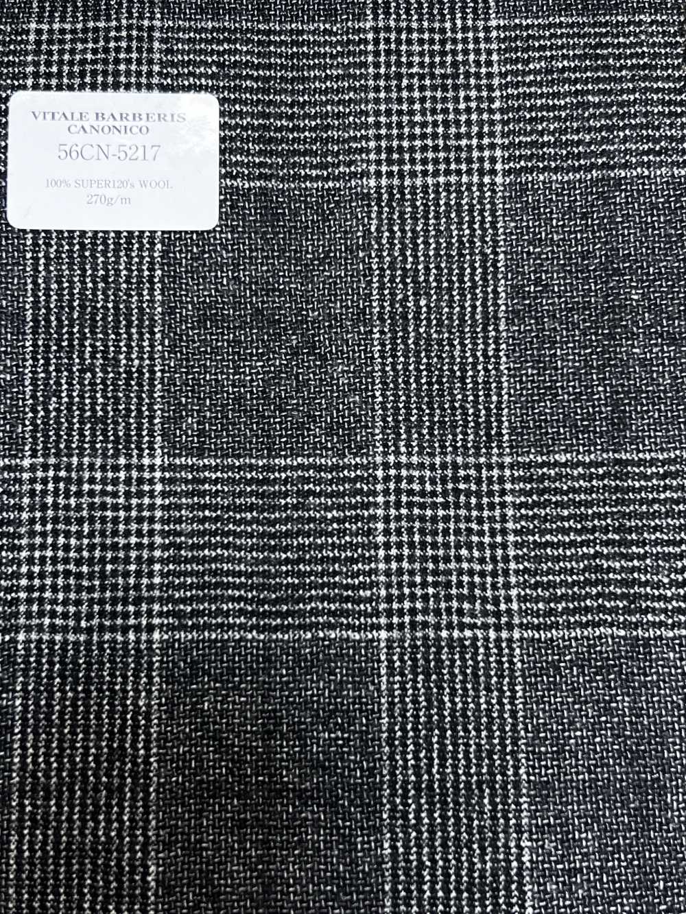 56CN5217 CANONICO FLANNEL CLASSICS màu đen kẻ ô Glen[Vải] CANONICO