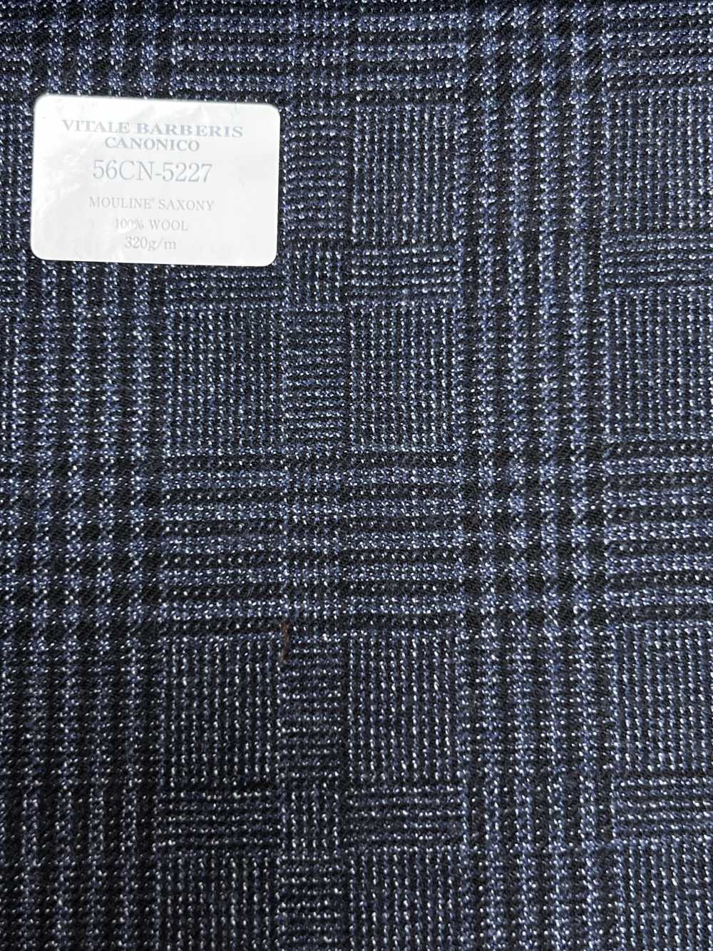 56CN5227 CANONICO 21 MOULINE SAXONY xanh navy caro Glen[Vải] CANONICO