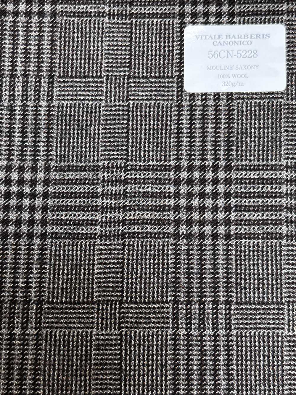 56CN5228 CANONICO 21 MOULINE SAXONY nâu kẻ Glen[Vải] CANONICO