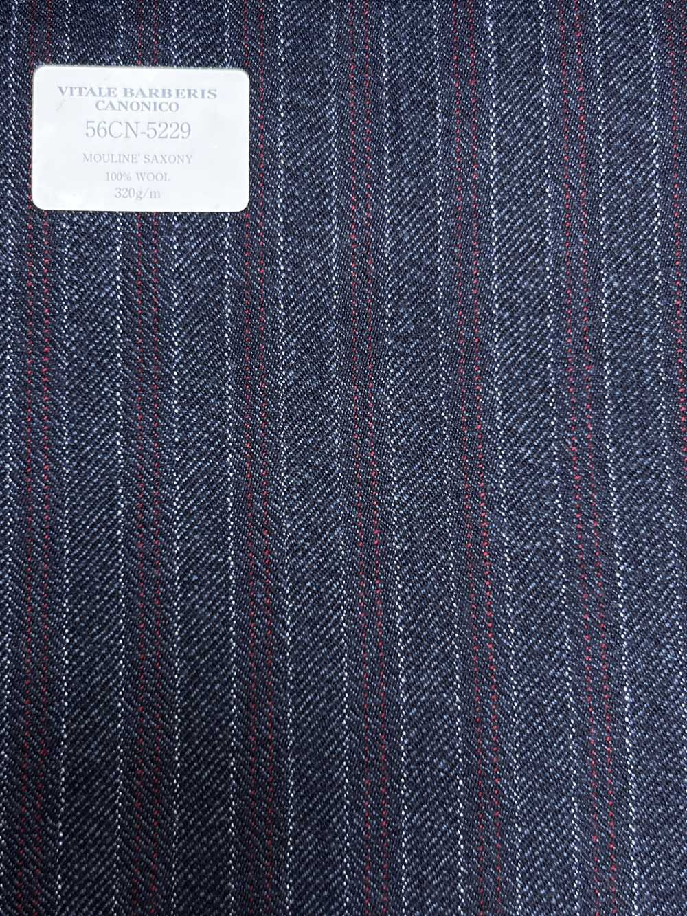 56CN5229 CANONICO 21 saxony mouliné sọc xanh navy/đỏ[Vải] CANONICO