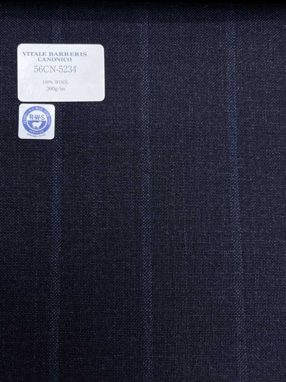 56CN5234 CANONICO RWS sợi chải kỹ truyền thống 21 xanh đậm sọc[Vải] CANONICO
