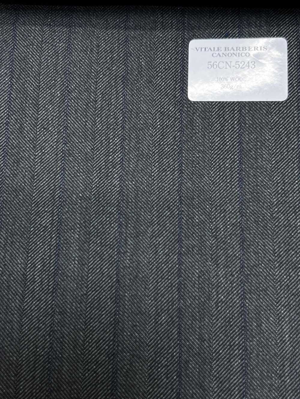 56CN5243 CANONICO Vải worsted truyền thống 21 sọc xanh lá/xanh navy CANONICO