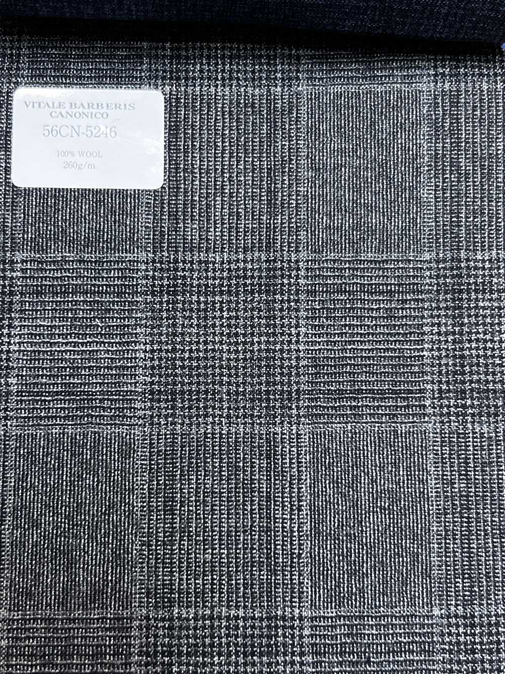 56CN5246 CANONICO vải tropical xay nỉ màu xám kẻ glen[Vải] CANONICO
