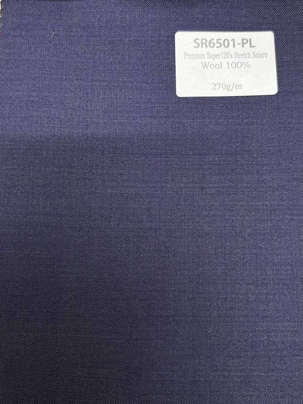 SR6501-PL Tiêu chuẩn sản xuất tại Nhật Premium Super120' sợi đơn Stretch Solaro màu tím vải trơn không hoạ tiế[Vải] Hosoi Shoji Co., Ltd.
