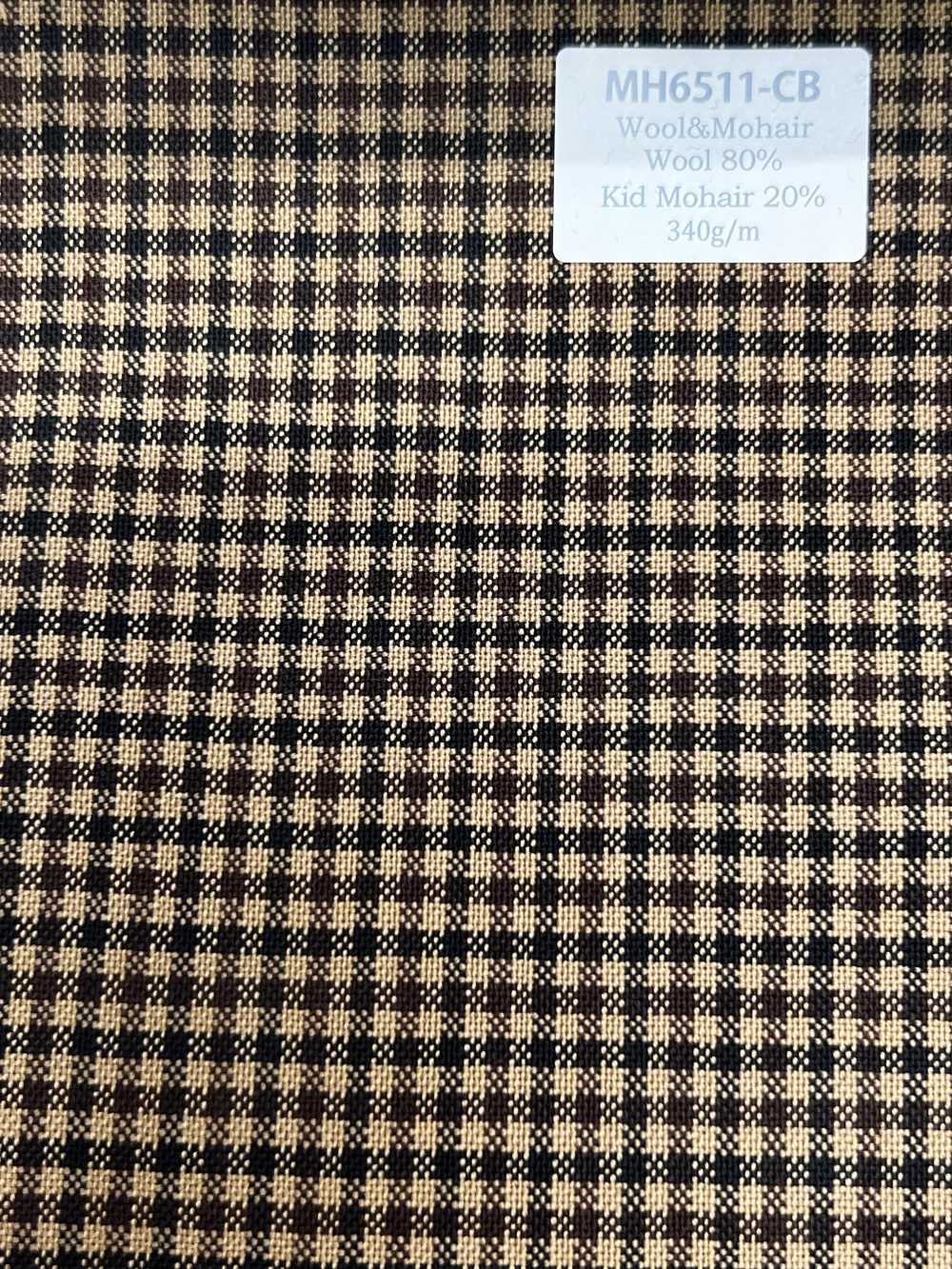 MH6511-CB Tiêu chuẩn  vải wool mohair nội địa Nhật Bản (kiểu tonic) màu nâu camel kẻ caro[Vải] Hosoi Shoji Co., Ltd.