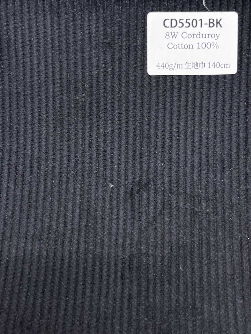 CD5501-BK Nhung kẻ 8W C100 màu đen[Vải] Hosoi Shoji Co., Ltd.