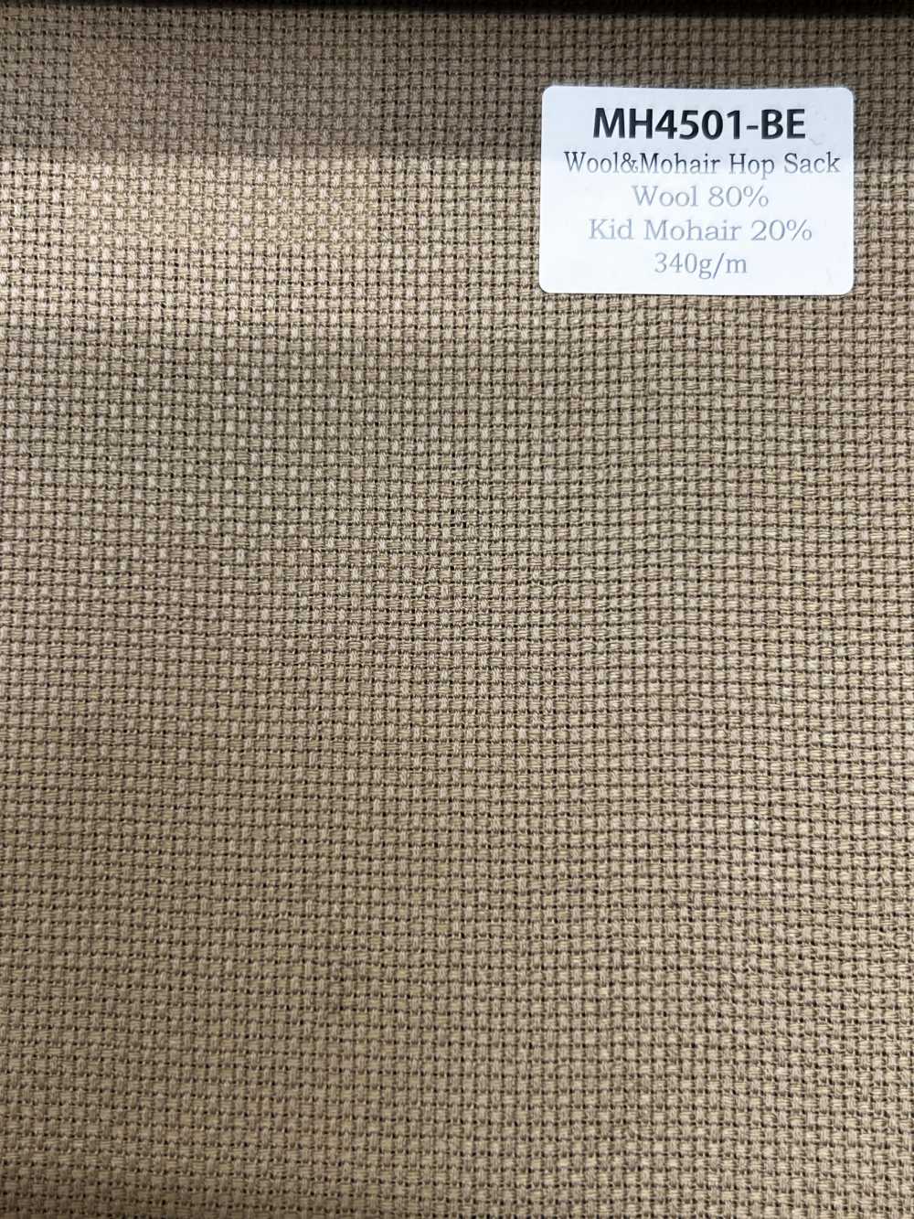 MH4501-BE Tiêu chuẩn vải mohair hopsack nội địa màu be[Vải] Hosoi Shoji Co., Ltd.