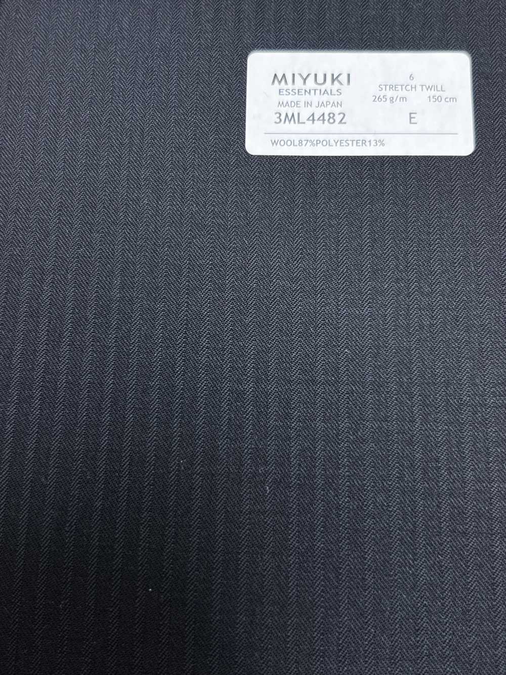 3ML4482 26AW Miyuki Fabric MIYUKI ESSENTIALS STRETCH TWILL xanh navy vải trơn không hoạ tiết[Vải] Miyuki Keori (Miyuki)