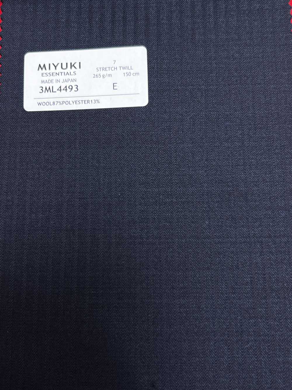 3ML4493 26AW Miyuki Fabric MIYUKI ESSENTIALS STRETCH TWILL màu xanh navy kẻ sọc[Vải] Miyuki Keori (Miyuki)