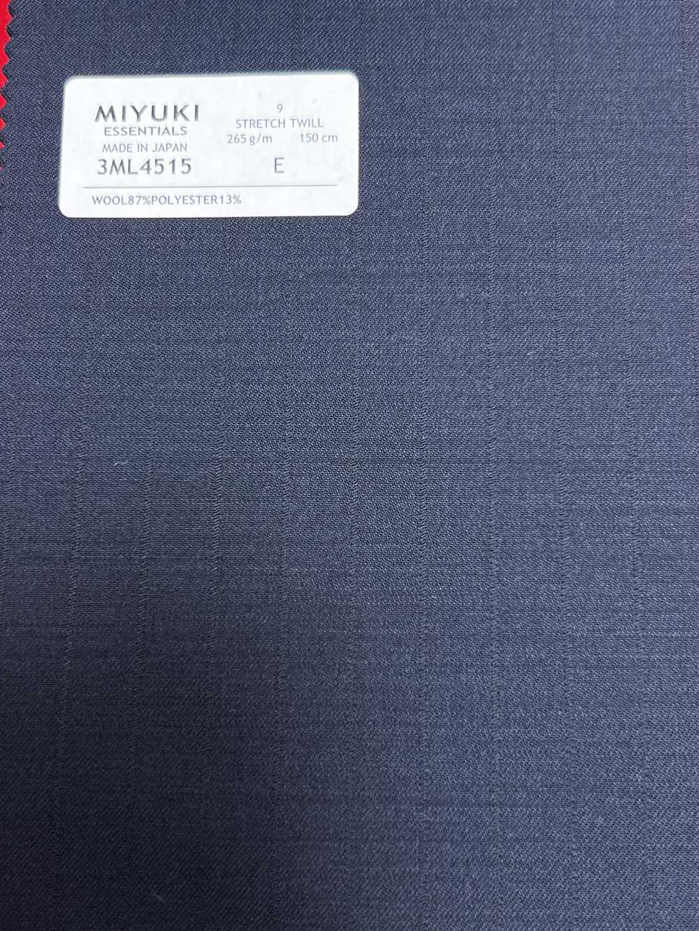 3ML4515 26AW Miyuki Fabric MIYUKI ESSENTIALS STRETCH TWILL màu xanh navy kẻ sọc[Vải] Miyuki Keori (Miyuki)