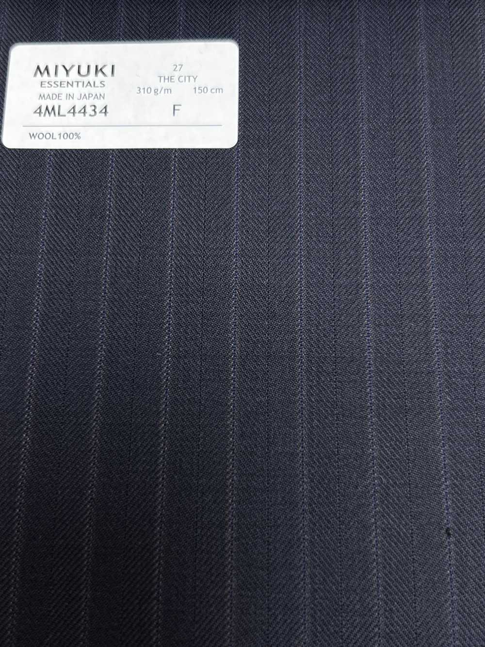 4ML4434 26AW THE CITY vải chéo xanh navy kẻ sọc[Vải] Miyuki Keori (Miyuki)