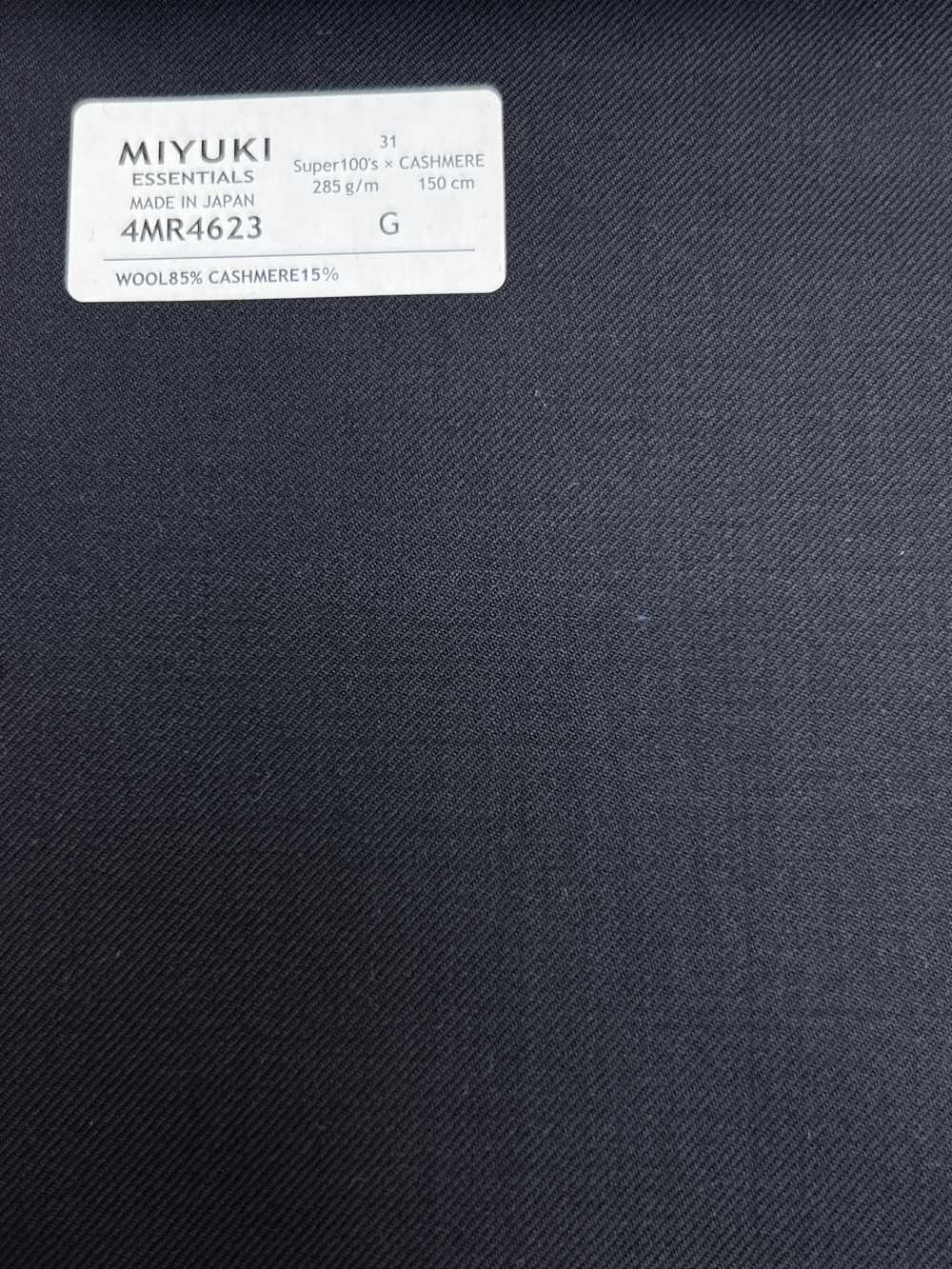 4MR4623 26AW Super100's × CASHIMERE xanh navy vải trơn không hoạ tiết[Vải] Miyuki Keori (Miyuki)