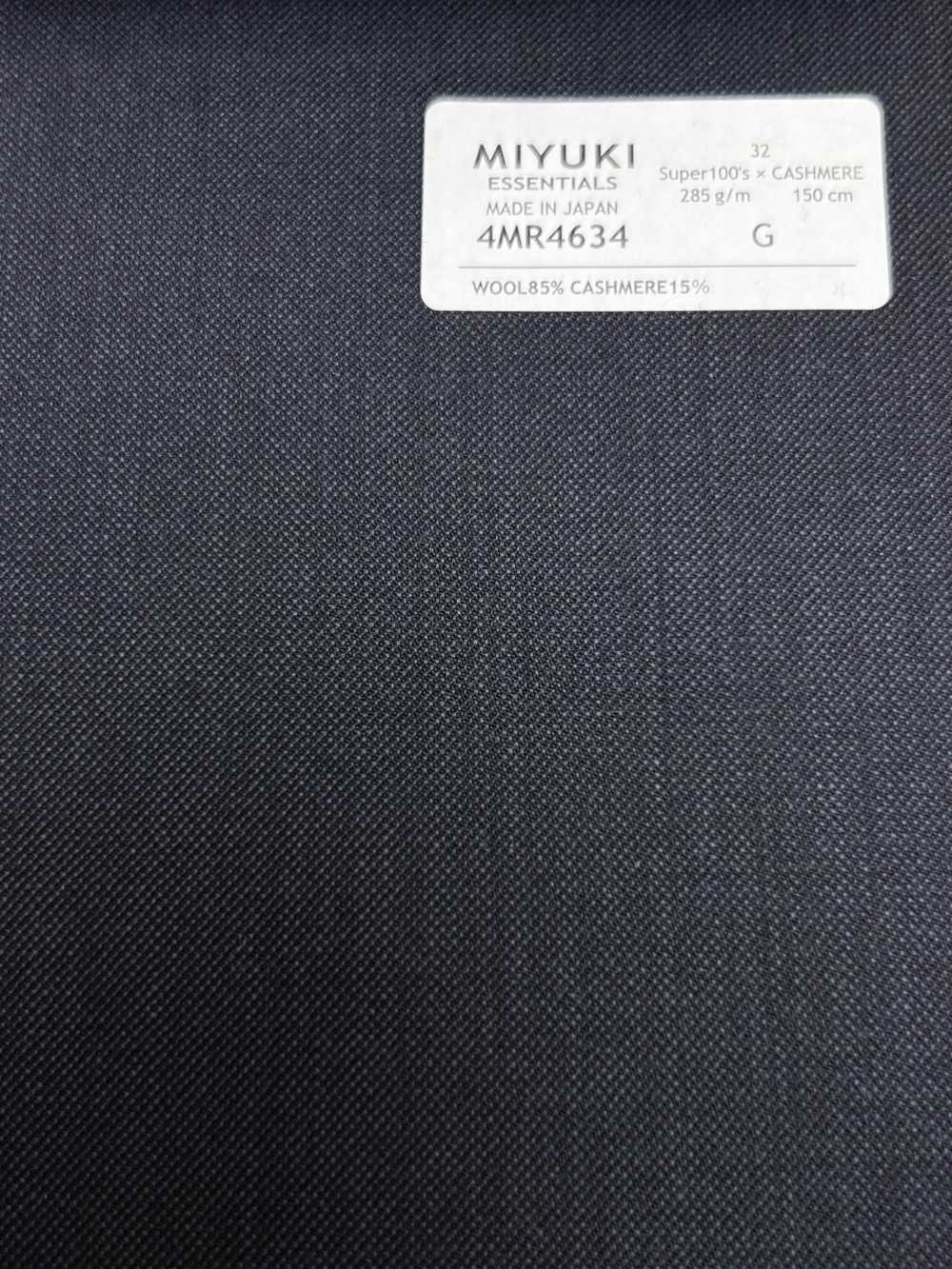 4MR4634 26AW Super100's × CASHIMERE xanh navy vải trơn không hoạ tiết[Vải] Miyuki Keori (Miyuki)