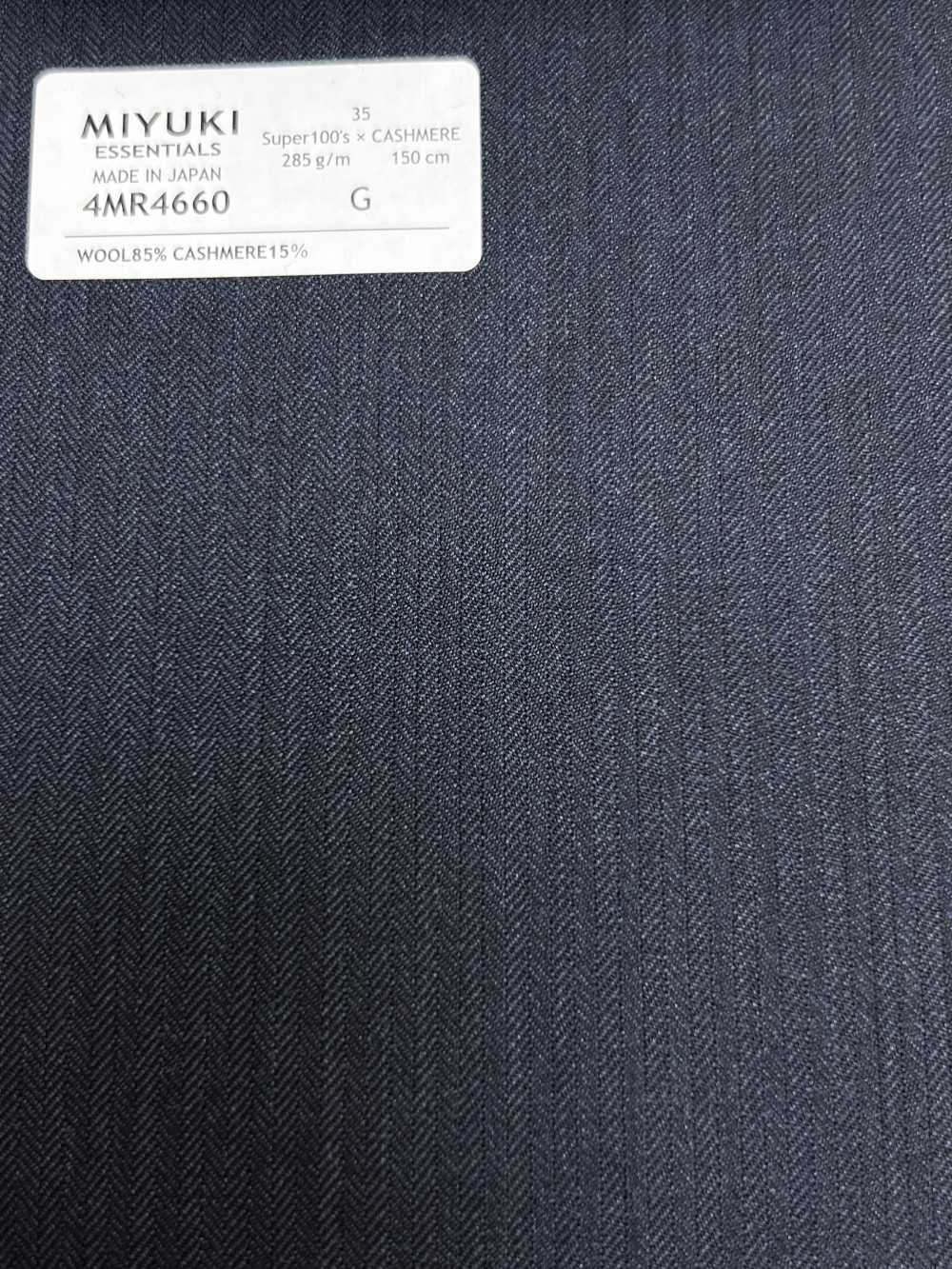 4MR4660 26AW Super100's × cashmere xanh navy kẻ sọc[Vải] Miyuki Keori (Miyuki)