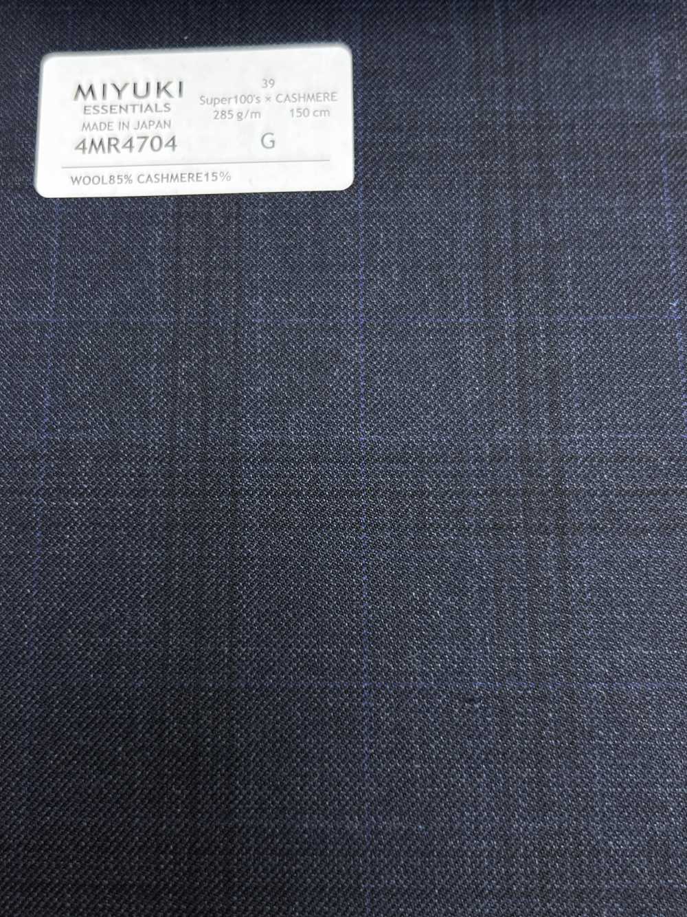4MR4704 26AW Super100's × cashmere xanh navy kẻ caro[Vải] Miyuki Keori (Miyuki)