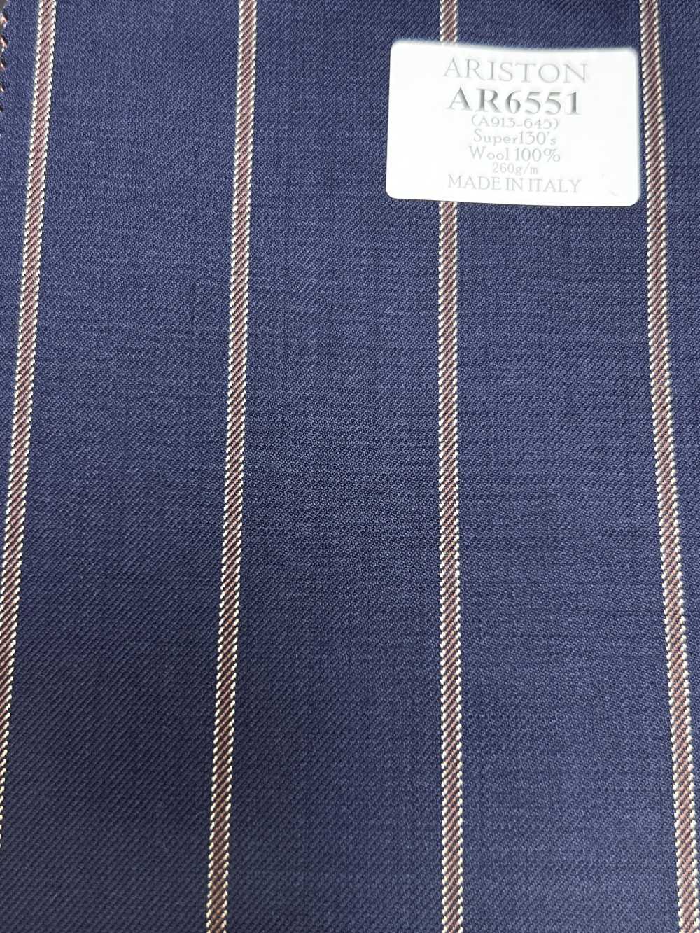 AR6551 ARISTON Super130's xanh navy × nâu kẻ sọc[Vải] Hosoi Shoji Co., Ltd.