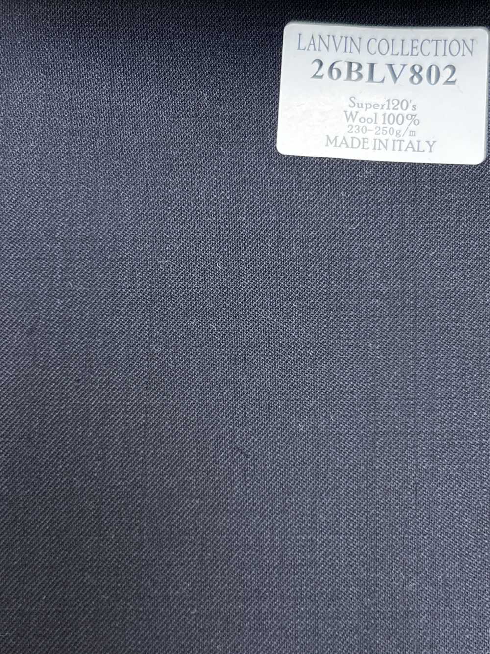 26BLV802 LANVIN COLLECTION Super120's xanh navy đậm vải trơn không hoạ tiết[Vải] Hosoi Shoji Co., Ltd.