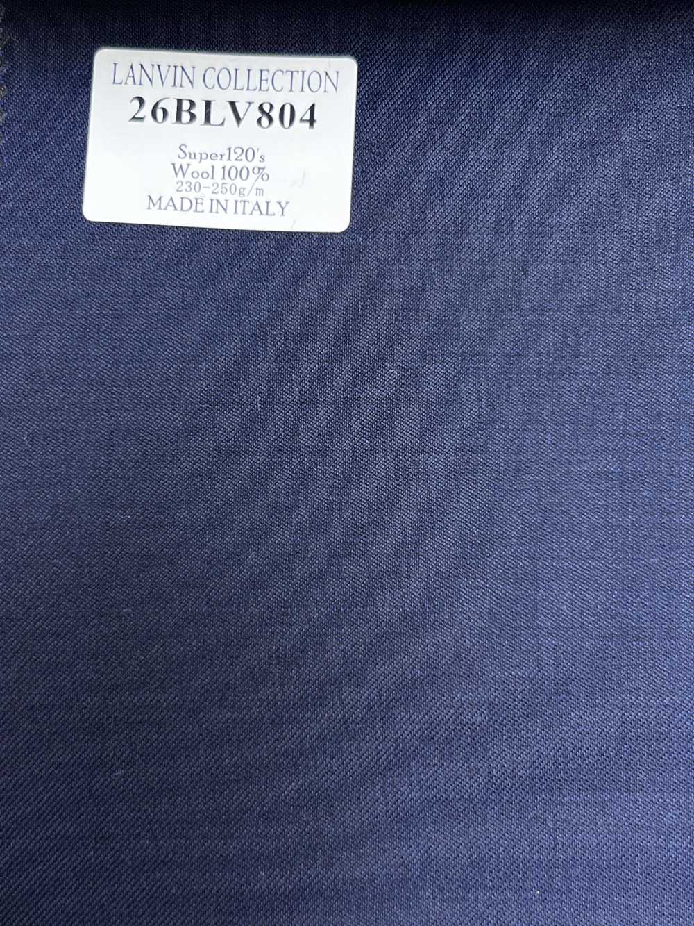 26BLV804 LANVIN COLLECTION Super120's xanh navy vải trơn không hoạ tiết[Vải] Hosoi Shoji Co., Ltd.